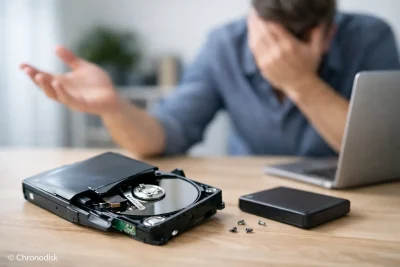 Comment réagir après la chute d’un disque dur