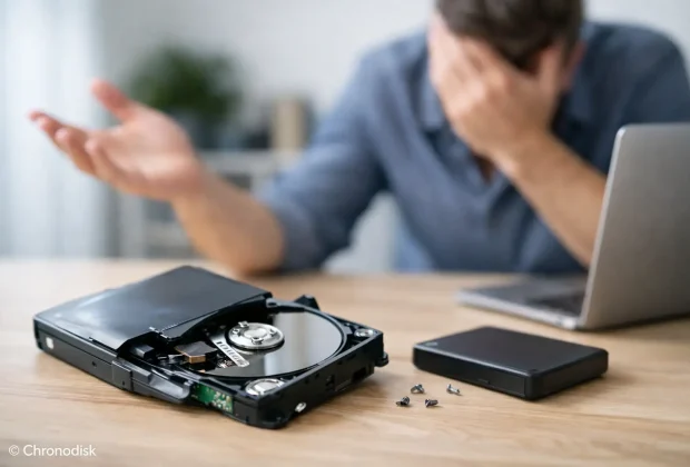 Comment réagir après la chute d’un disque dur