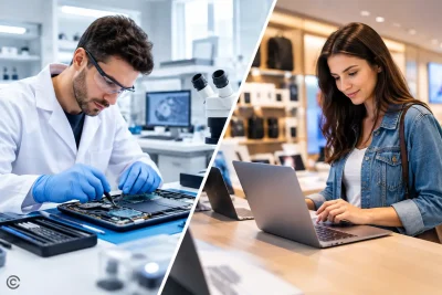 Laboratoire certifié versus boutique informatique
