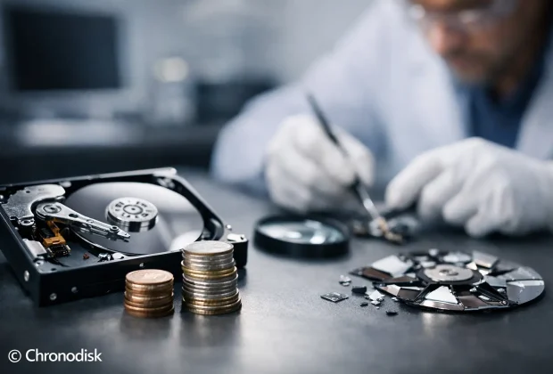 Prix selon la gravité d’une panne de disque